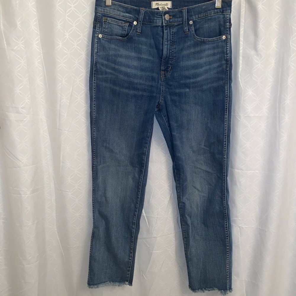 Madewell Stovepipe Jeans Raw Hem Chancery Wash 29